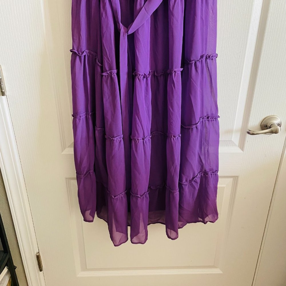Vintage American Glamour Badgley Mishka Tiered Beaded Dress Collectible Size XL - Picture 10 of 11